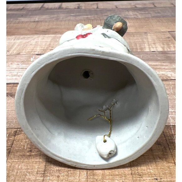 Santa Claus Ceramic Bell Hand-Painted Vintage Christmas Decoration - Picture 4 of 4